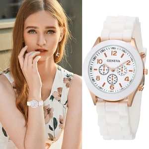 Fashion Classic Silicone Women Watch Simple Style Luxury Wrist Watch Silicone Rubber Casual Dress Girl Clock Relogio masculino