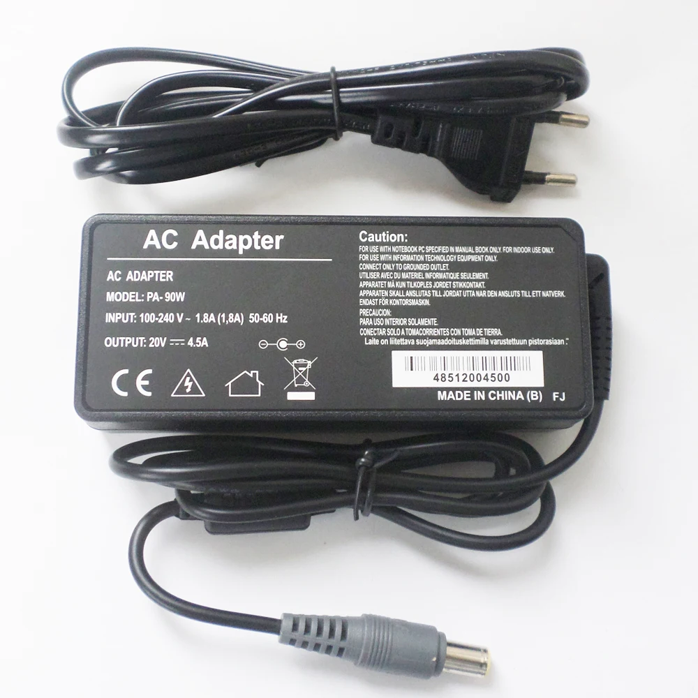 New 90W Laptop Power Supply Cord For Lenovo 3000 N100 N200 V100 V200 20V 4.5A 7.9mm*5.0mm Notebook AC Adapter Battery Charger