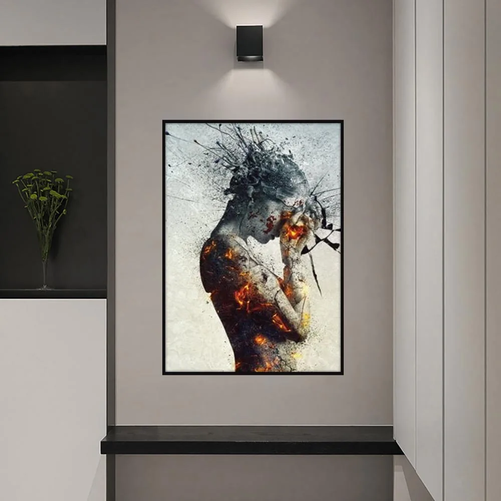 Картина на холсте домашний декор абстрактная сексуальная обнаженная девушка