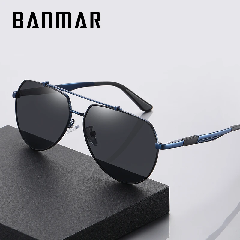 

BANMAR NEW Brand Men 100% Polarized Alloy Frame Sunglasses Fashion Men's Driving Pilot Sunglasses Accessories