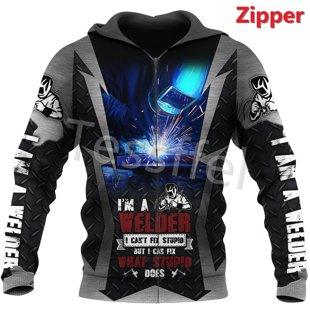 Мужская толстовка на молнии с 3D принтом повседневная кофта унисекс в стиле