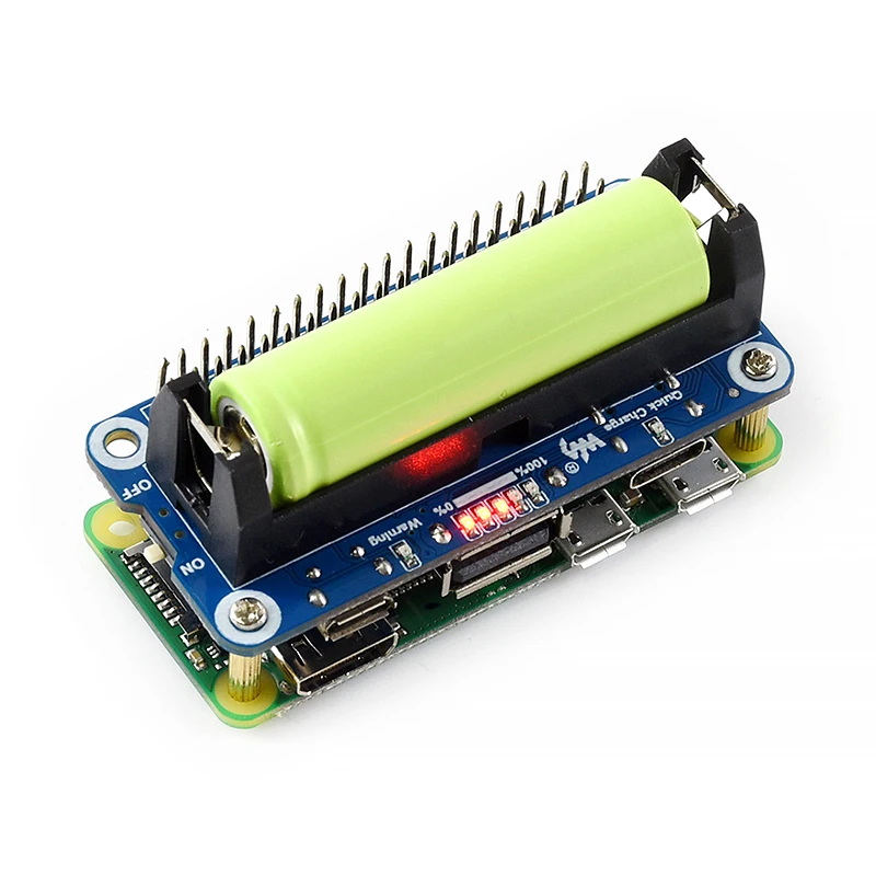 Плата расширения литий-ионного аккумулятора для Raspberry Pi 5V регулируемый выход