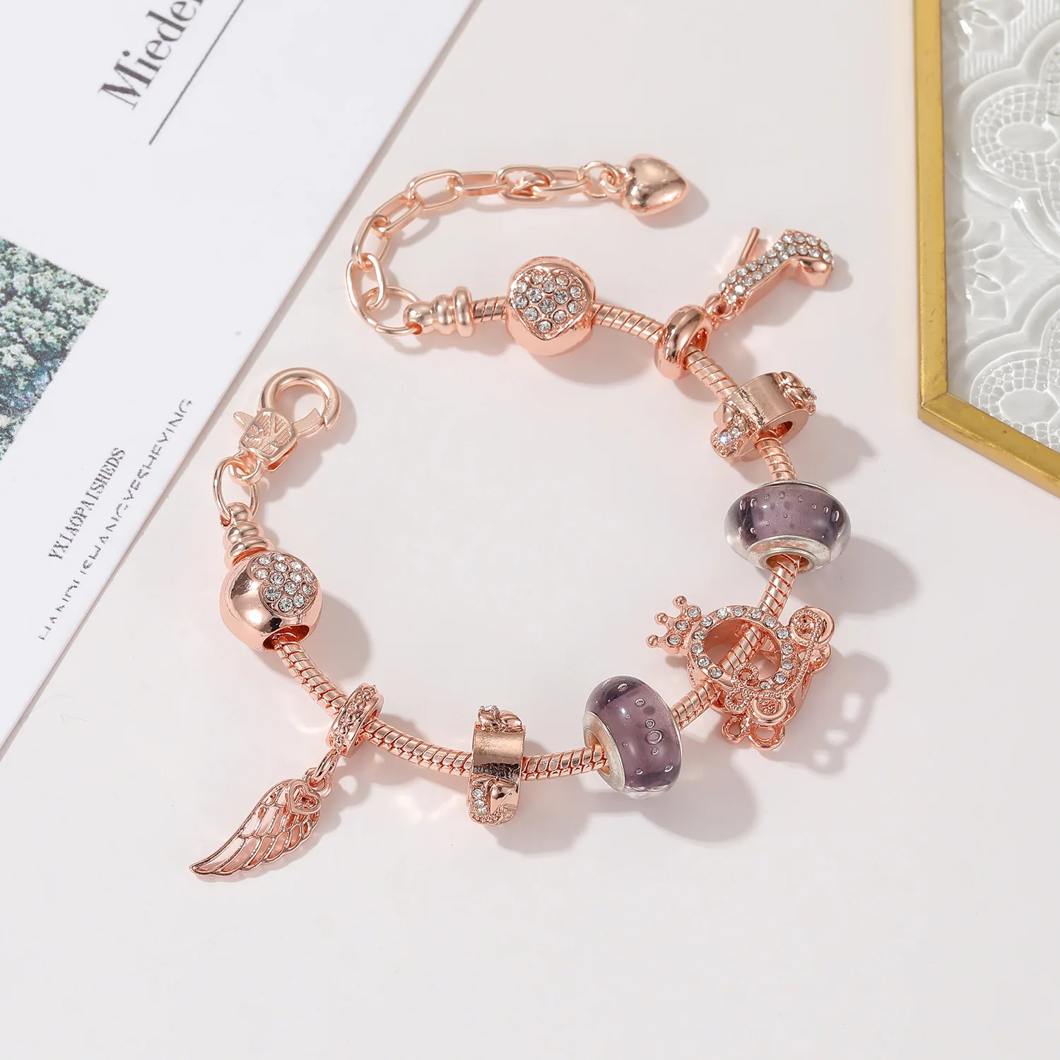 

New Romantic Ladies Bracelet Sparkling Flowers Beaded Diy Bracelet Ins High Quality Jewelry