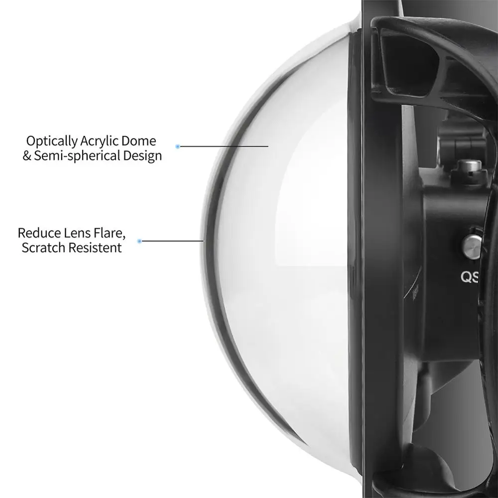 Для DJI Osmo Action S port s Camera Water Lens покрывающий колпак Port Hood сферическая крышка