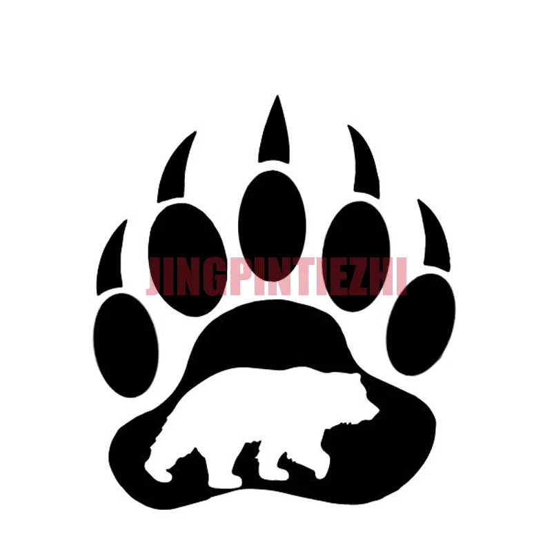 

Personality Car Sticker Bear In Bear Paw Car Sticker Personality Decoration Car Trunk Vinyl Decal Black/White Motorcycle Decals