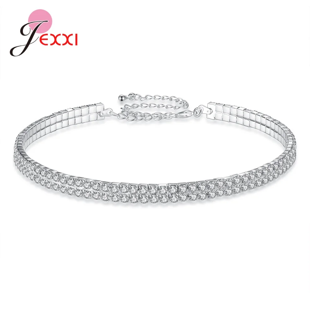 

Женское Ожерелье/чокеры, блестящая теннисная цепь 1 ряд, Новое поступление