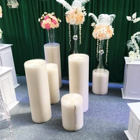 3pc round cylinder pedestal display rack art pillars for diy wedding decor plinths holiday creative dessert table stand columns