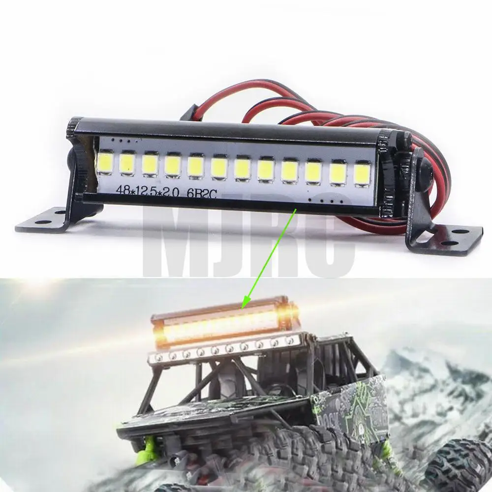 

bright LED lights cool accessory for model car 50mm RC LED Light Bar LEDs Lamp 1:10 RC Car Part for TRX4 90046 90048 SCX10