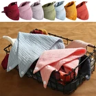 Муслиновые марлевые детские нагрудники, 100% хлопок, мягкая детская бандана, нагрудник, треугольное полотенце для кормления, детское полотенце-бандана, нагрудники