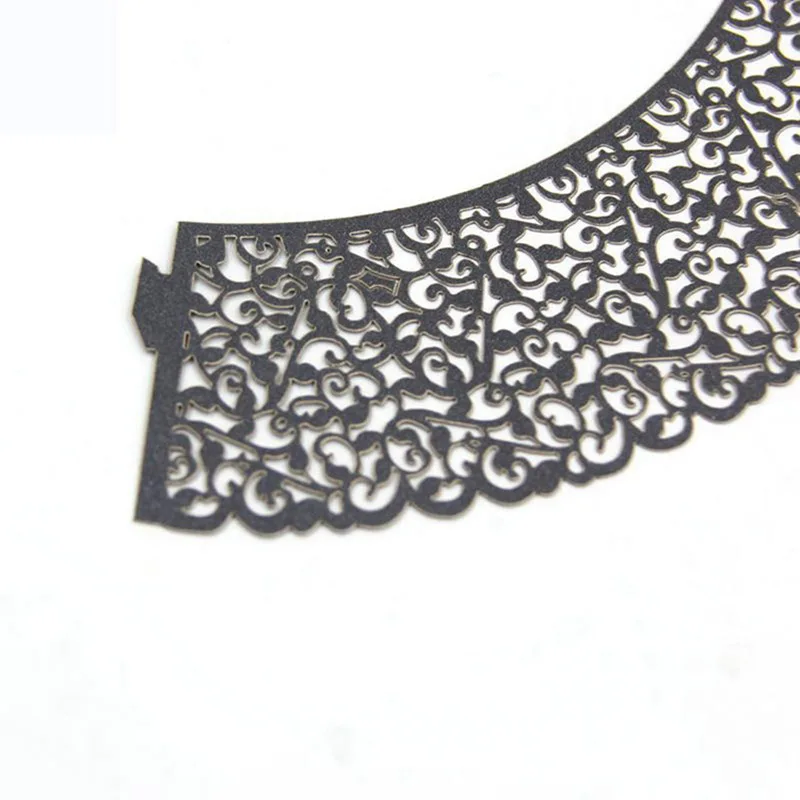 50 шт./лот маленькая лоза кружевная лазерная резка обертка для кексов чашка