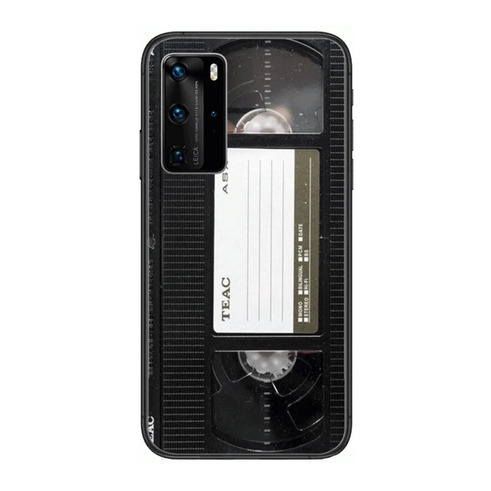 

Retro MagneTic Tape Mobile Phone Case For Huawei P 40 30 20 10 Lite Smart Z Pro Black Etui Coque Painting Hoesjes comic fashion