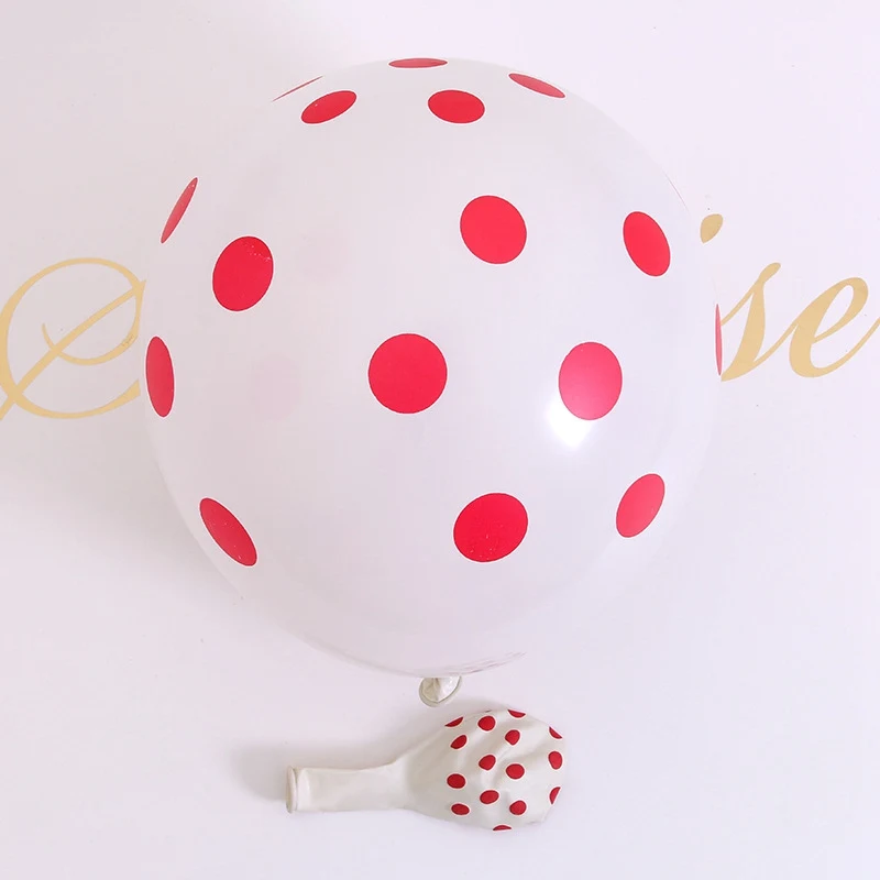 white dot 10pcs Детские Мультяшные вечерние шары на день рождения с изображением милой пчелки, латексные шары, флаги, игрушки на день рождения детей - Цвет: white dot 10pcs