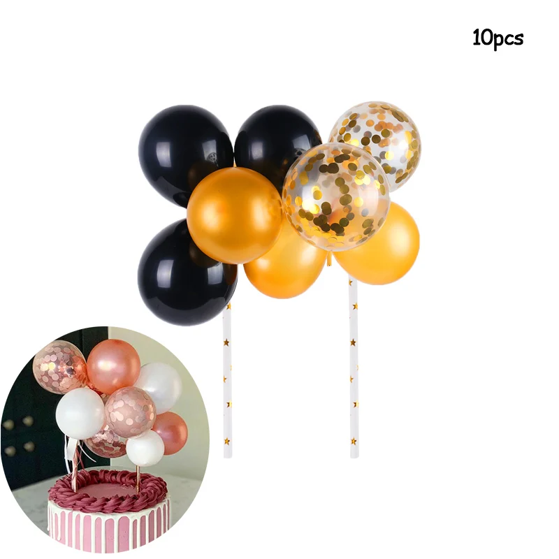 10p balon toppers-D WEIGAO Bling Fairy ПВХ Топпер для торта Звезда облако Корона Радуга Единорог украшение день рождения единорог Радуга украшения торта поставки - Цвет: 10p balon toppers-D