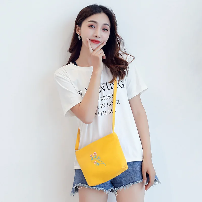 

Student canvas bag female messenger bags literature and art student one-shoulder handbag all-match totes