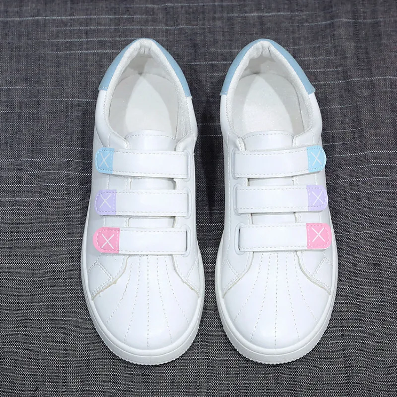 Fashion The New Spring/Autumn Casual Women Shoes Solid Hook & Loop Round Toe Sports Shoes Breathable High Quality Cotton Fabric