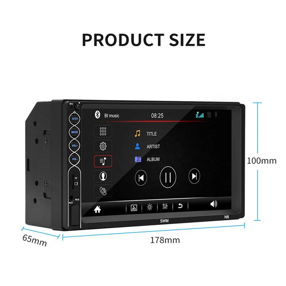 2din Mirrorlink Car Radio MP5 Player Multimedia Stereo Audio Receiver 2 Din Auto FM Music Iphone Android Mirror Link Rear Camera |
