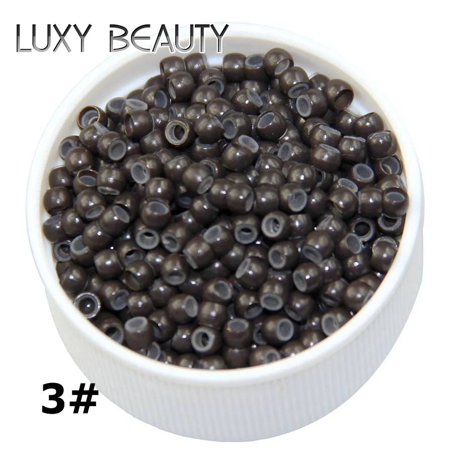 3 500pcs Silicone Hair Beads Nano Ring Micro Beads Fashion Salon Hairstylist Dreadlock Hair Extension Tools 8 Colors - Цвет: 3