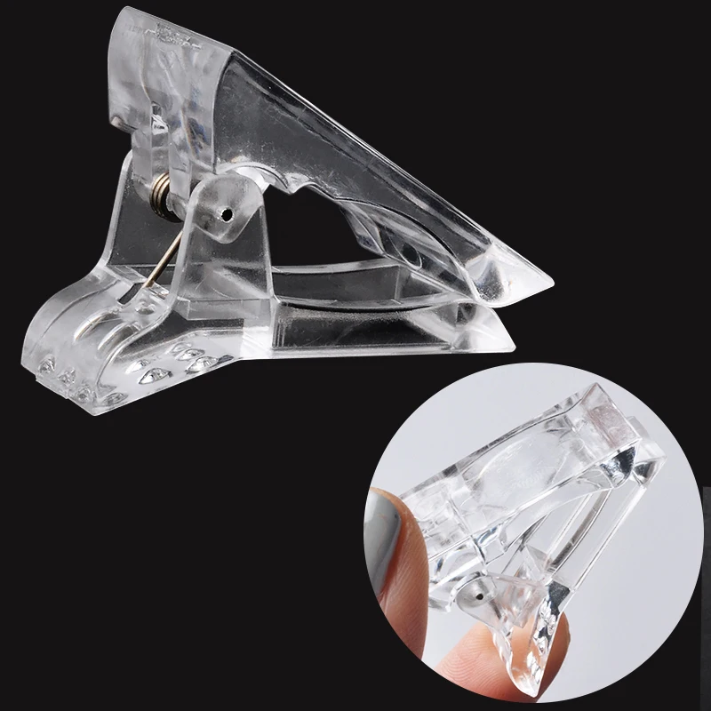 5 штук в партии прозрачная удлиненная форма зажим для ногтей полигеля