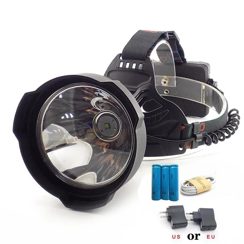 Налобный фонарь T6 светодиодный супер яркий большой размер USB 2020 | Лампы и