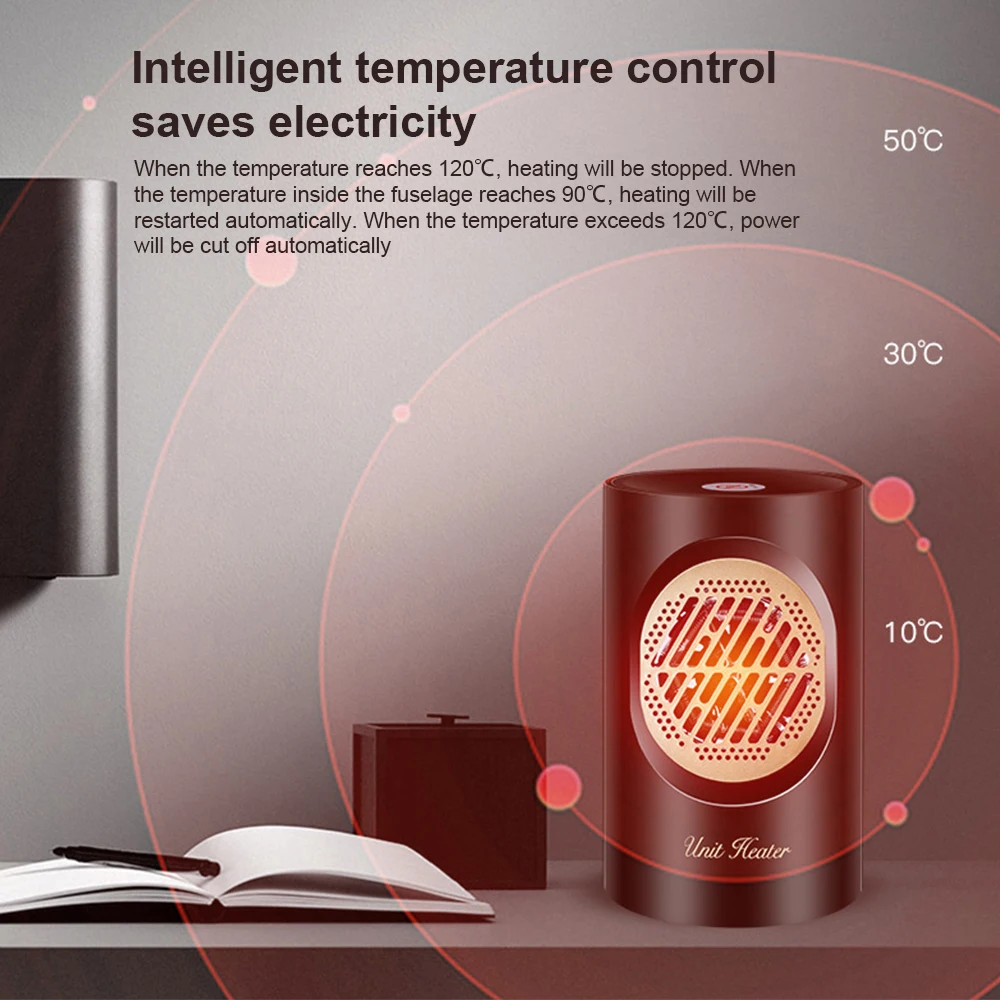 Электрический нагреватель маленький вентилятор для обогрева рабочего стола
