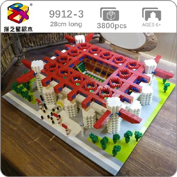 San Siro Stadium Футбол старый Траффорд Camp Nou Bernabeu San Sir стадион Реал Мадрид Барселона клуб DIY алмазное здание маленькие блоки игрушка без коробки - Цвет: San Siro Stadium