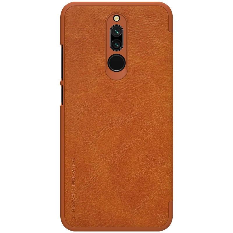 Чехол для xiaomi redmi 8, чехол NILLKIN Qin, винтажный кошелек, флип-чехол, чехол, funda для xiaomi redmi 8, флип-чехол из искусственной кожи чехол - Цвет: Коричневый