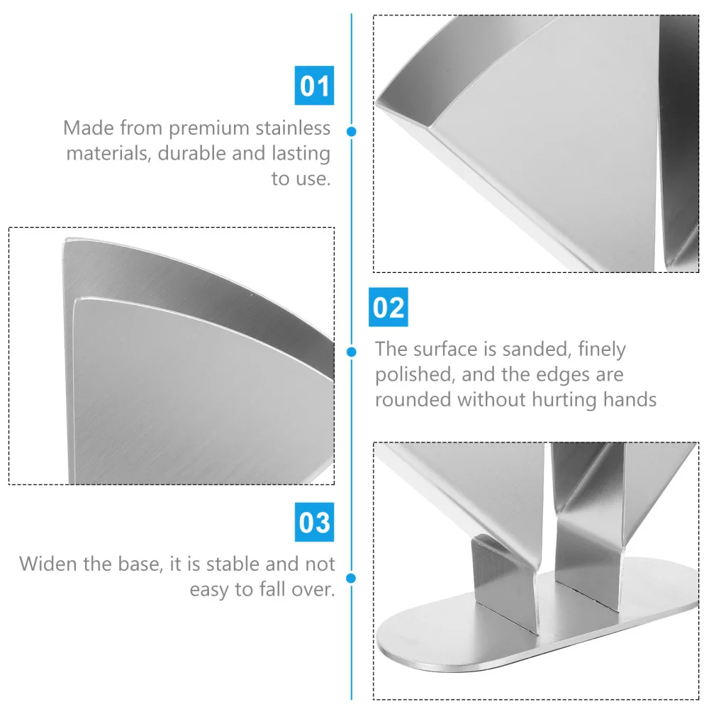 

1Pc Household Tissue Holder Decorative Fan Shaped Napkin Base Clip (Silver)