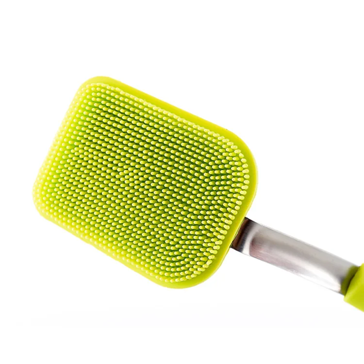 

Kitchen Gadgets Hanging Multi-Functional Silicone Cleaning Brush Kitchen Going to Oily Dishwashing Brush Handle Washing Pan
