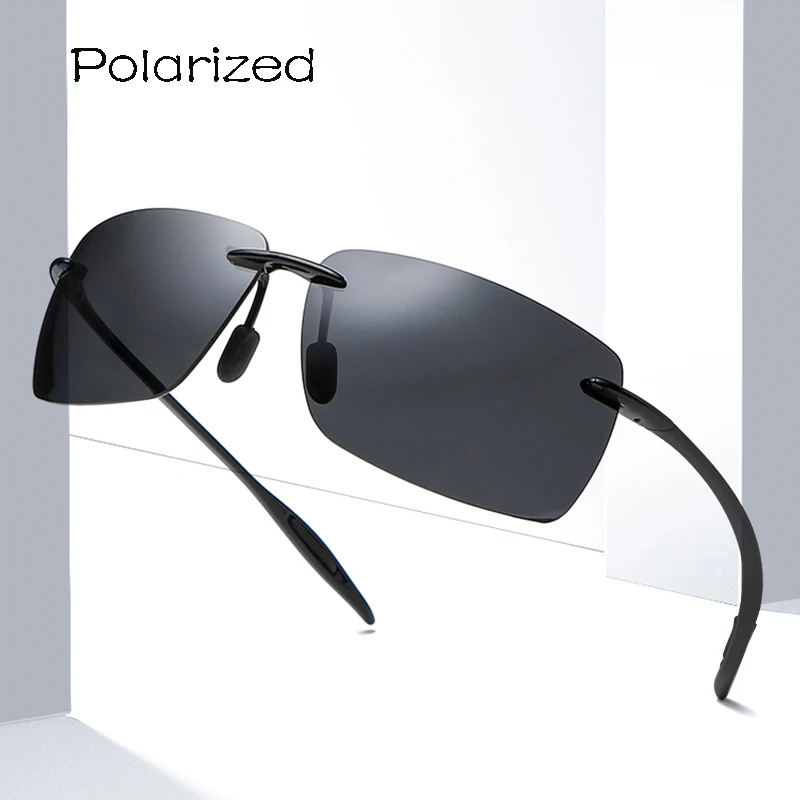

Men Polarized Square Sunglass Luxury Fashion Brand Designer Sun Glasses For Women Rimless Classic Sunglasses Gafas De Sol Mujer