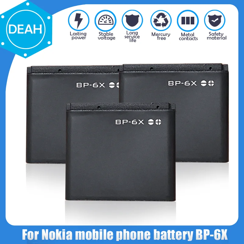 100% оригинальная деталь запасной аккумулятор BP6X для телефона Nokia 8800 S Sirocco N73I 8860 8801