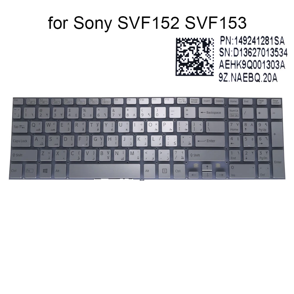 

Арабская клавиатура для ноутбука Sony VAIO SVF152 SVF153 SVF15 SVF1541 AR qwerty, сменные клавиатуры, распродажа 149241281SA 9Z.NAEBQ.20A