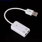 18,5 см USB 2,0 Виртуальная 7,1 канальная Внешняя USB Аудио Звуковая карта адаптер Звуковые карты для ноутбука ПК Mac с кабелем