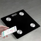 Цифровые весы для ванной, умный присветодиодный для измерения индекса массы тела, со светодиодным дисплеем, Bluetooth, с приложением OKOK