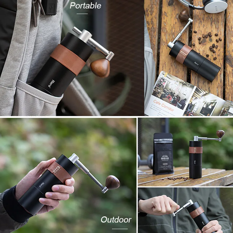 

Mini Coffee Bean Manual Grinder Portable Stainless Steel Coffee Grinder Hard Ceramic Burr Steel Core Home Office Tool Hot Sale