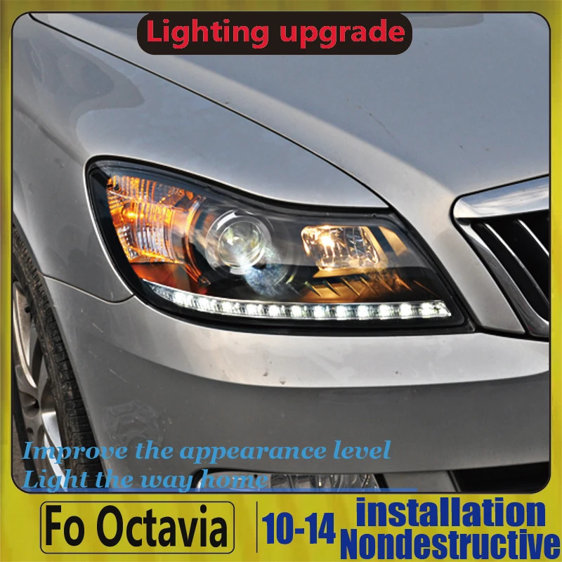 Светодиодный налобный фонарь для Skoda Octavia 2010 2011 2012 светодиодный | Автомобили и