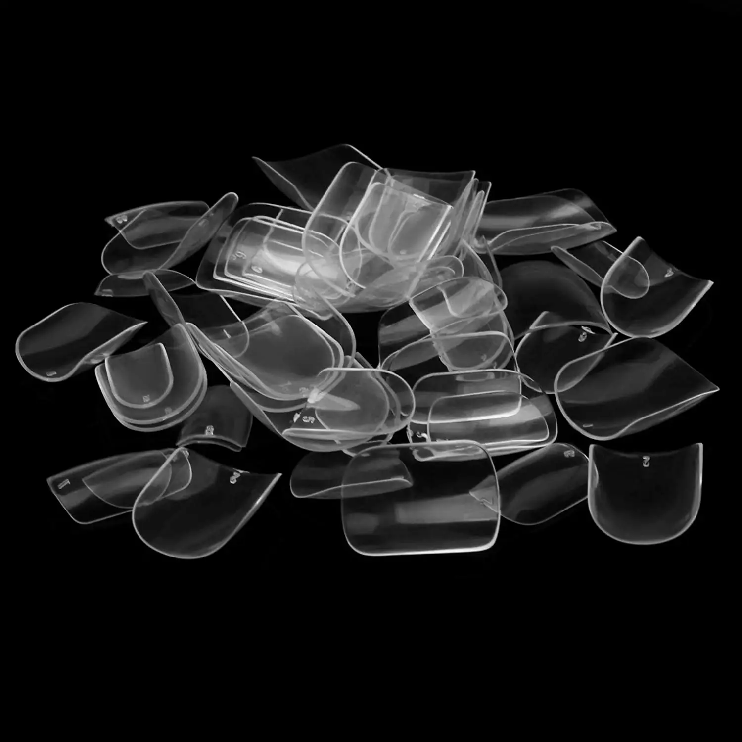 

500 Pcs Clear Short Square Press on Nails,10 Sizes Short Square Nails Full Cover Artificial Acrylic Fake False Nails for Women