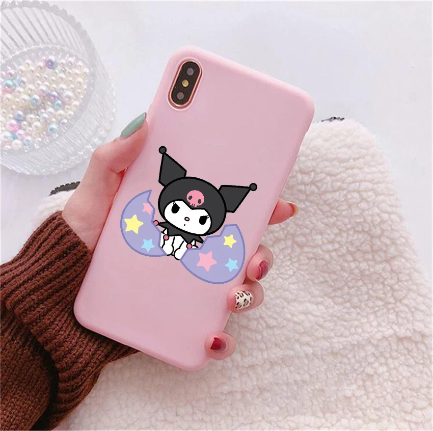 Koomi милый розовый Мягкий Силиконовый ТПУ чехол для телефона iPhone 6S 7 8 Plus X XR XS Max 11 11Pro 11Pro Max - Цвет: TPU