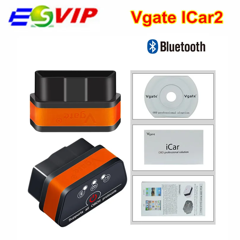 Vgate Bluetooth iCar2 OBDII ELM327 iCar2 Bluetooth Vgate OBD диагностический интерфейс для Android PC