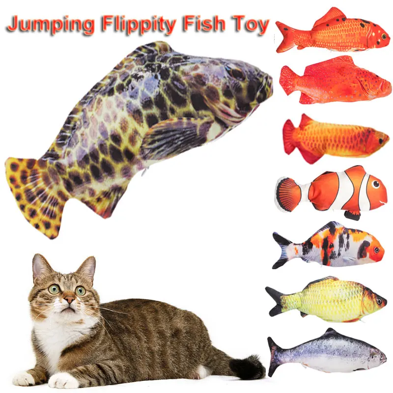 Электронная игрушка для кошек с USB зарядкой имитация кошачьей мяты прыжков и рыб