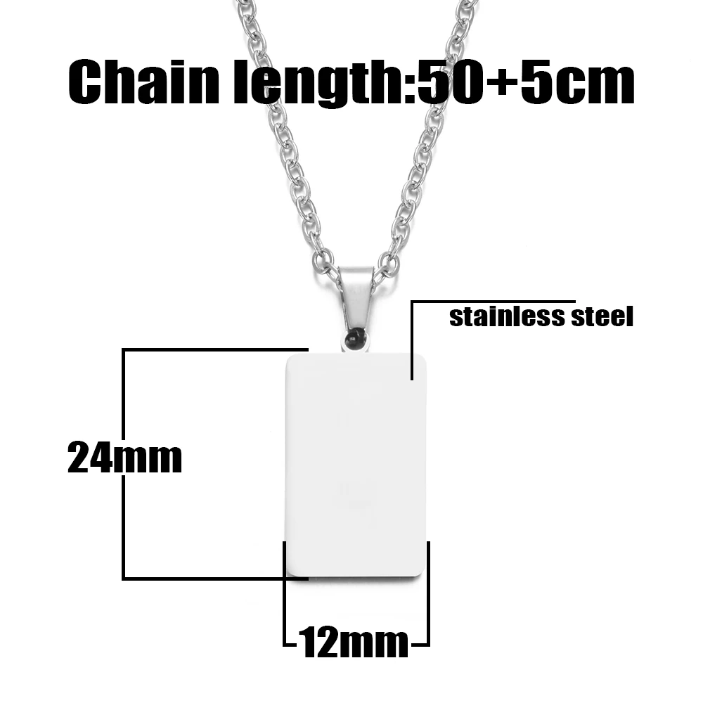 

The Suit of Cups Tarot Card Link Chain Pendant Necklace Stainless Steel Square Moon Sun World Love Power Couple Amulet Necklace