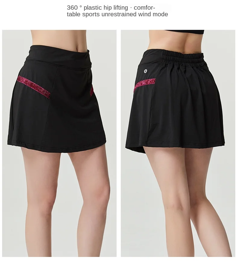 Женская юбка для бадминтона 2020 Спортивная тенниса юбки гольфа бега с безопасными