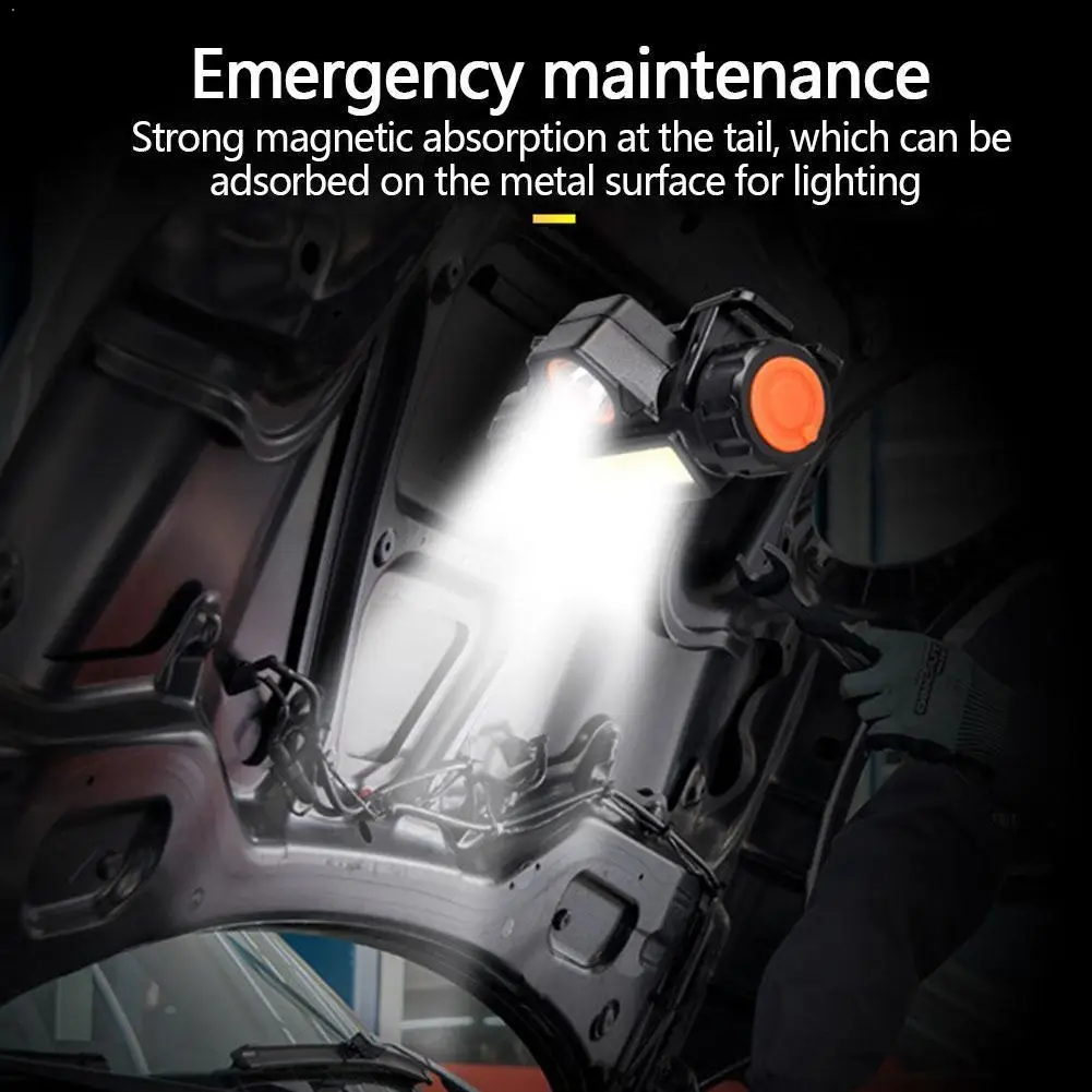 

Портативный мощный миниатюрный светодиодный налобный фонарь XPE + COB, головная лампа со встроенным аккумулятором и USB-зарядкой, водонепроница...