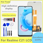 Оригинальный дисплей на замену 6,5 дюйма для Realme C21 RMX3201 LCD кодирующий преобразователь сенсорного экрана в сборе RMX3063 RMX3061