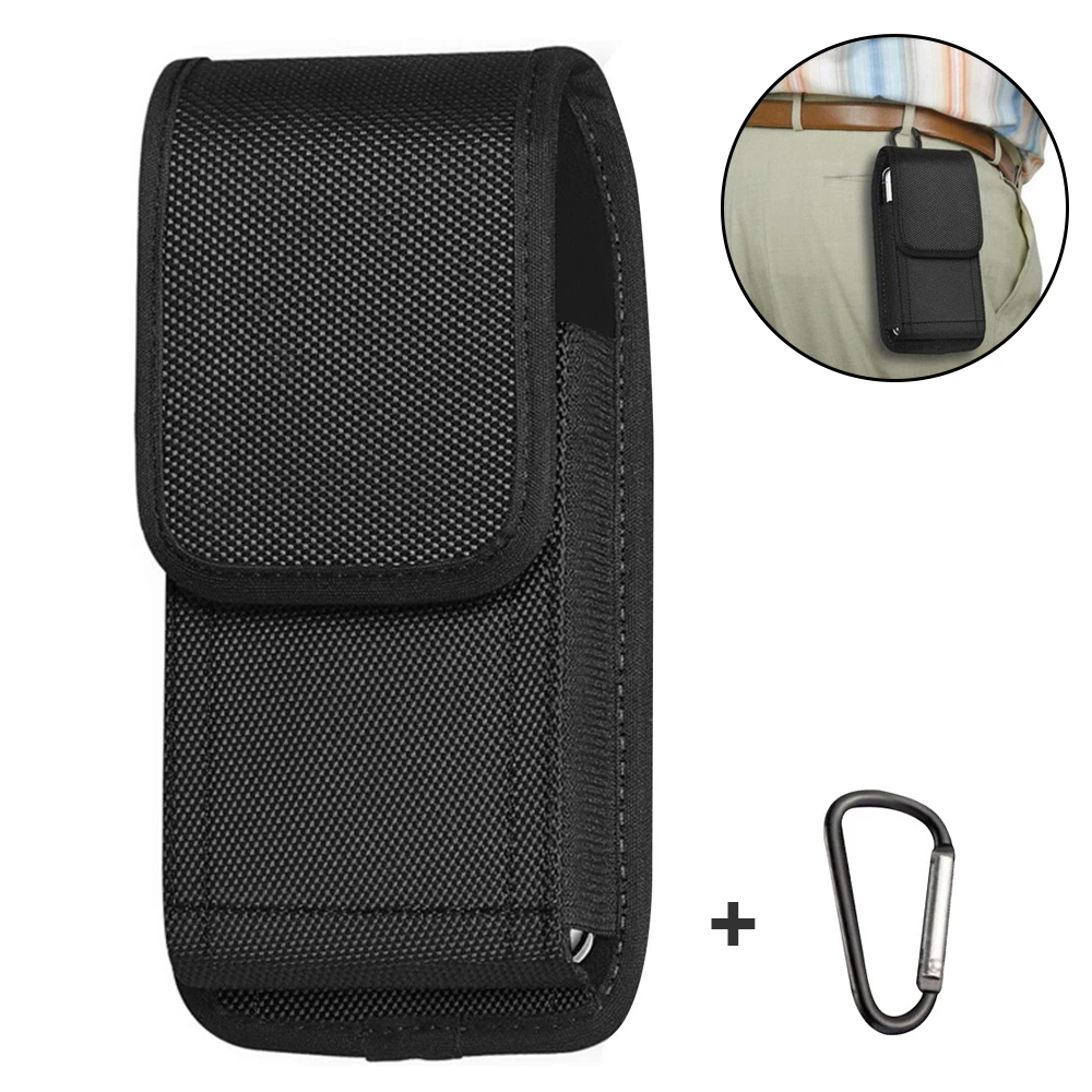 

Tactical Phone Pouch Hanging Waist Storage Bag Fanny Pack Black Classic Belt Clip Pouch Holster Cell Phone Waist Nylon Bag