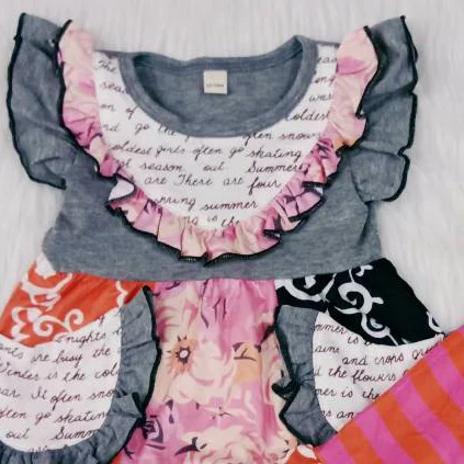 

Fashipn baby girls clothes letters lace dress tunic top strip long pants spring summer outfits kids wear set