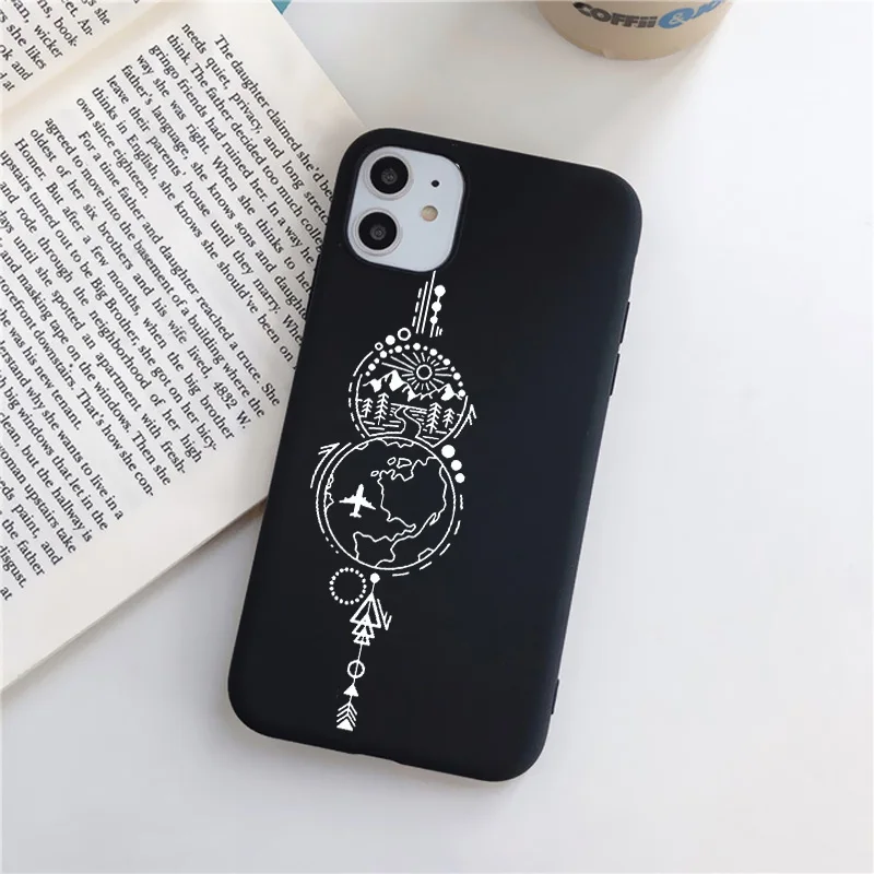 Популярный чехол для телефона с картой мира, самолетом и надписью "Travel" для iPhone X XR XS MAX 11 12 13 Pro Max 6s 7 8 Plus SE 2020 из силикона.