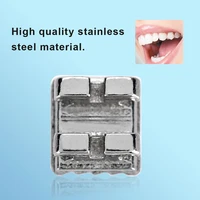 10packs metal stainless steel dental teeth orthodontics brackets braces mini with hook without hook optional stable bonding firm