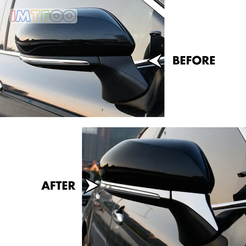 Зеркало заднего вида из нержавеющей стали с декоративной отделкой для TOYOTA CAMRY 2018