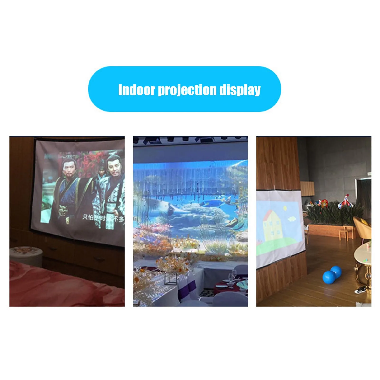 16:9 100 Inches Projector Screen 170-degree Viewing Angle Foldable Projection Cloth Home Theater Essentials Accessories | Электроника