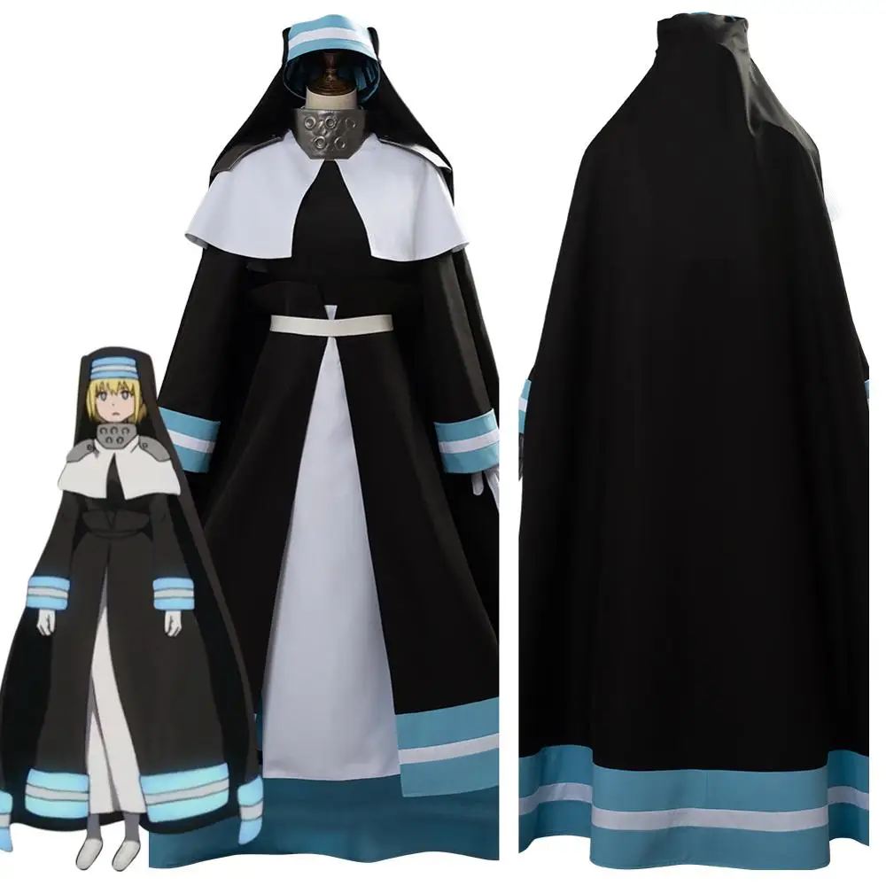 Аниме огненная Сила Косплей Ирис Нун Костюм Платье боевой костюм пожарная